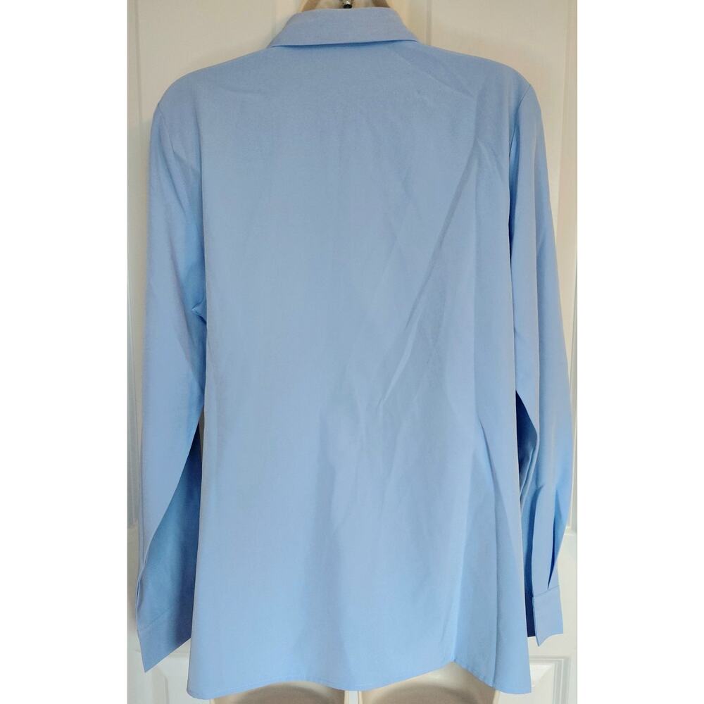 NWT Aureliennes Light Blue Tie-Waist Shirt Oversized Size XS/S Tailored Minimal - Picture 8 of 15